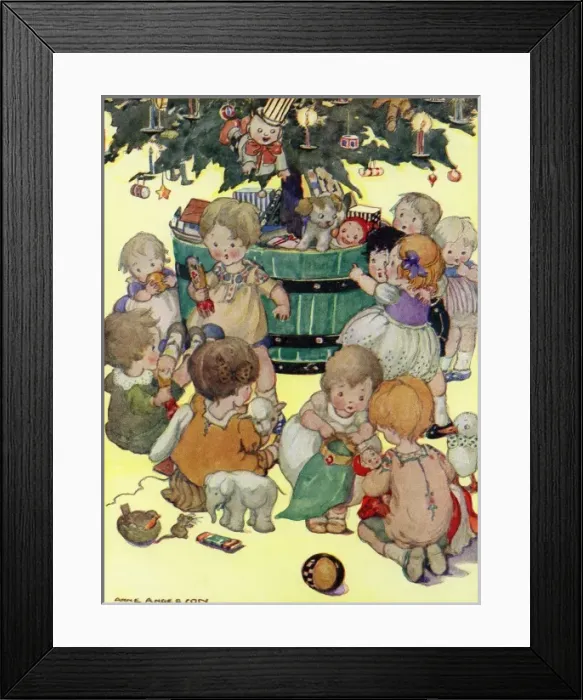 Framed Print : Christmas. Children playing Framed Print : Christmas. Children playing
