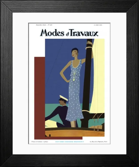 Framed Print : Modes et Travaux front cover. Art deco Framed Print : Modes et Travaux front cover. Art deco