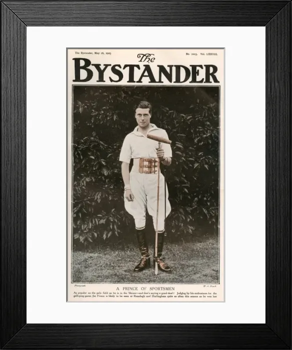 Framed Print : Bystander front cover - Prince of Wales as a polo player Framed Print : Bystander front cover - Prince of Wales as a polo player