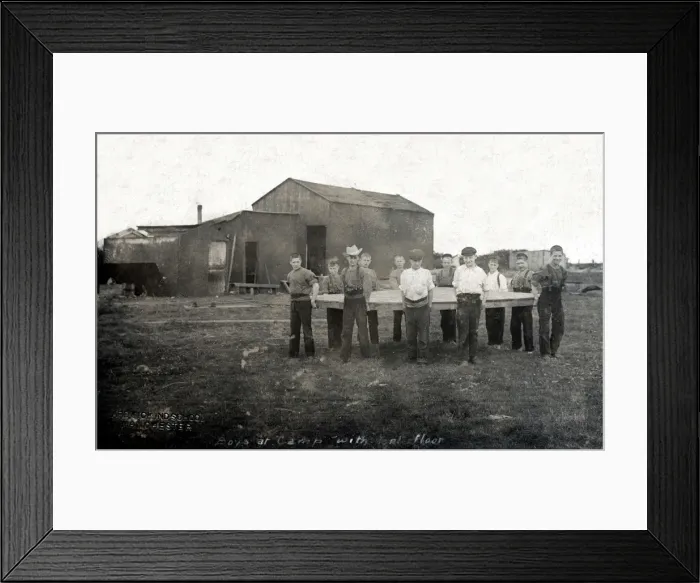 Framed Print : Ardwick Industrial School, Manchester - Boys at Camp Framed Print : Ardwick Industrial School, Manchester - Boys at Camp