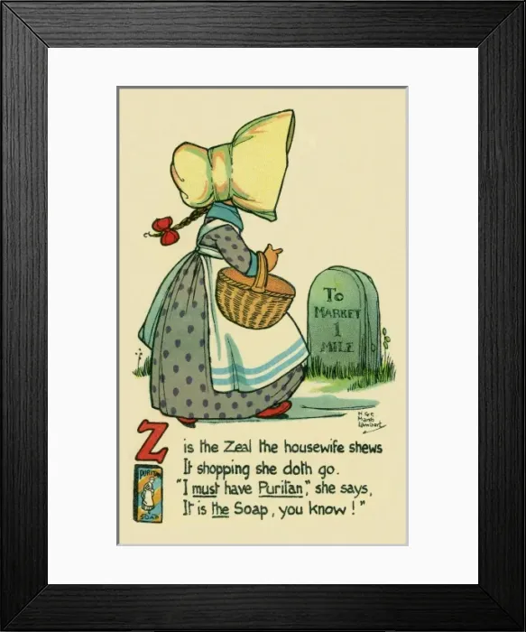 Framed Print : Z is the Zeal the housewife shews Framed Print : Z is the Zeal the housewife shews