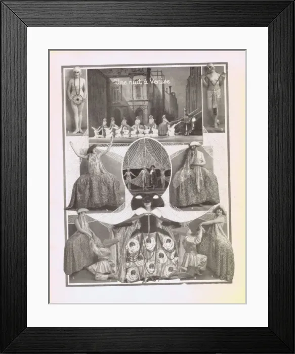 Framed Print : The scene Une Nuit a Venise from the revue Bonjour Paris Framed Print : The scene Une Nuit a Venise from the revue Bonjour Paris