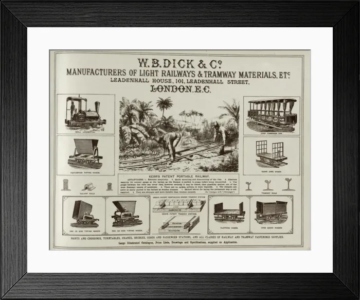 Framed Print : Advertisement for railway equipment Framed Print : Advertisement for railway equipment