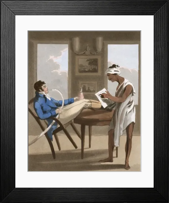 Framed Print : Gentleman with his Sircar, or Money Servant Framed Print : Gentleman with his Sircar, or Money Servant