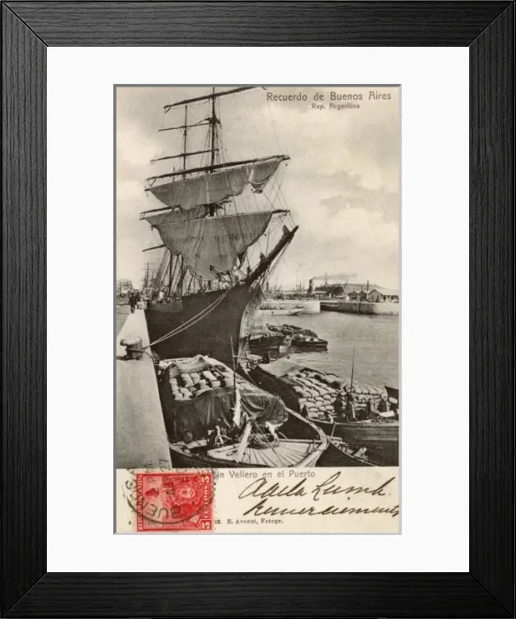 Framed Print : Tall ship in the harbour, Buenos Aires, Argentina Framed Print : Tall ship in the harbour, Buenos Aires, Argentina
