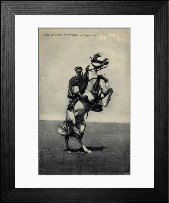 Framed Print : Algerian soldier on horseback Framed Print : Algerian soldier on horseback