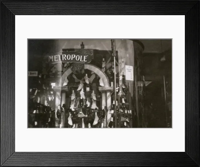 Framed Print : Shoe shop in the Burlington Arcade, London Framed Print : Shoe shop in the Burlington Arcade, London