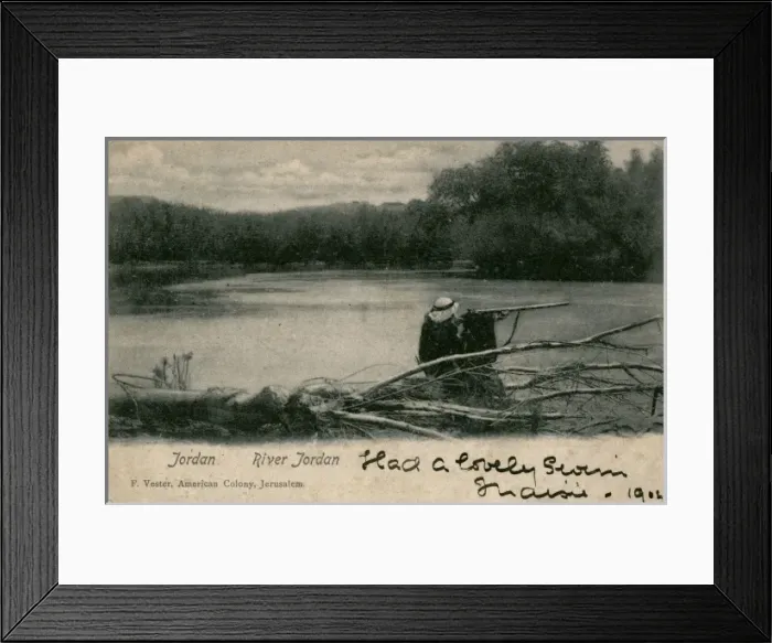 Framed Print : Bathing place on the River Jordan, Palestine Framed Print : Bathing place on the River Jordan, Palestine