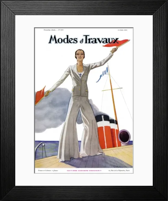 Framed Print : Modes et Travaux front cover. Art deco Framed Print : Modes et Travaux front cover. Art deco