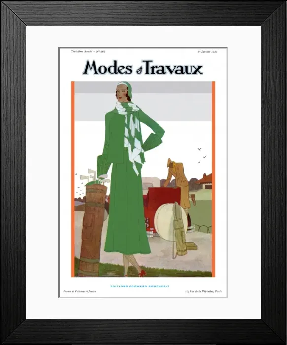 Framed Print : Modes et Travaux front cover. Art deco Framed Print : Modes et Travaux front cover. Art deco