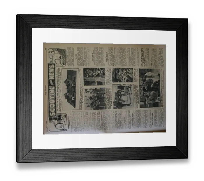 Framed Print : Page from The Scout newspaper Framed Print : Page from The Scout newspaper