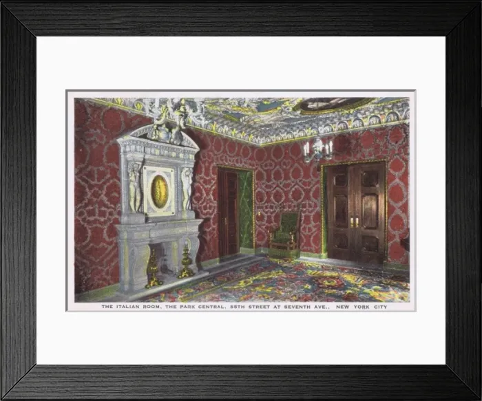 Framed Print : The Italian Room in the Park Central Hotel, New York, 1930s Framed Print : The Italian Room in the Park Central Hotel, New York, 1930s