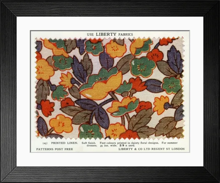 Framed Print : Liberty print fabric Framed Print : Liberty print fabric