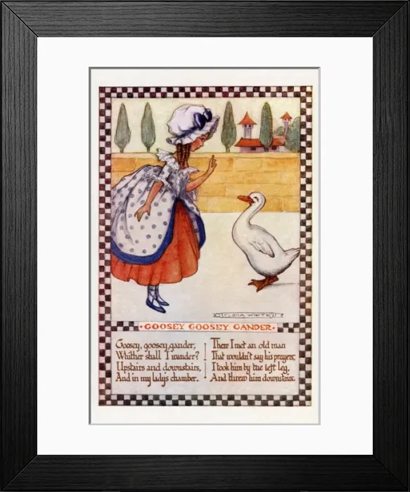 Framed Print : Goosey Goosey Gander Framed Print : Goosey Goosey Gander