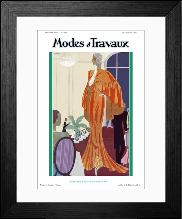 Framed Print : Modes et Travaux front cover. Art deco Framed Print : Modes et Travaux front cover. Art deco