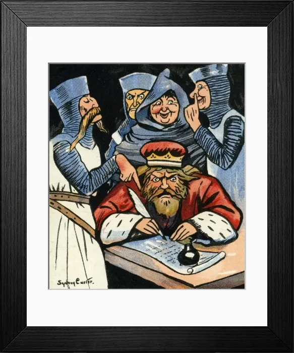 Framed Print : King John signs the Magna Carta Framed Print : King John signs the Magna Carta