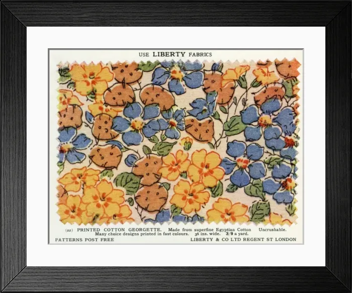 Framed Print : Liberty print fabric Framed Print : Liberty print fabric