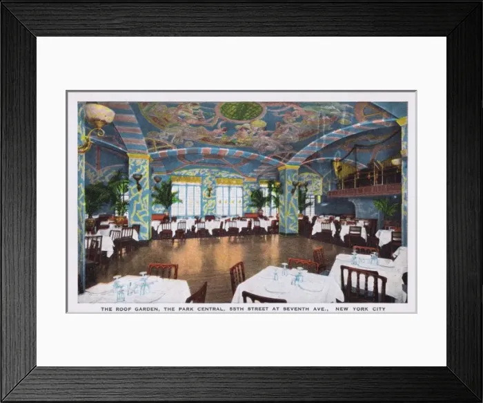 Framed Print : The Roof Garden in the Park Central Hotel, New York, 1930s Framed Print : The Roof Garden in the Park Central Hotel, New York, 1930s