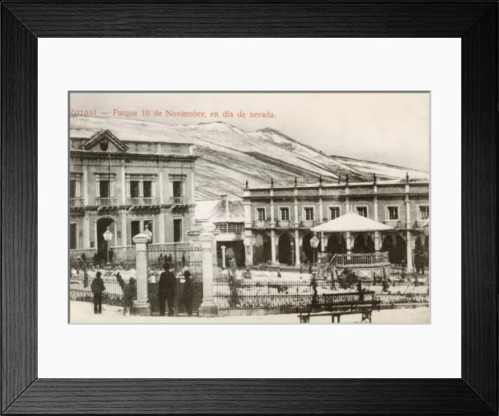 Framed Print : Potosi - Parque 10 Noviembre - Snowy day Framed Print : Potosi - Parque 10 Noviembre - Snowy day