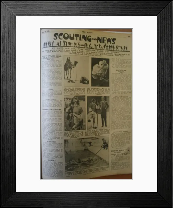 Framed Print : Page from The Scout newspaper Framed Print : Page from The Scout newspaper