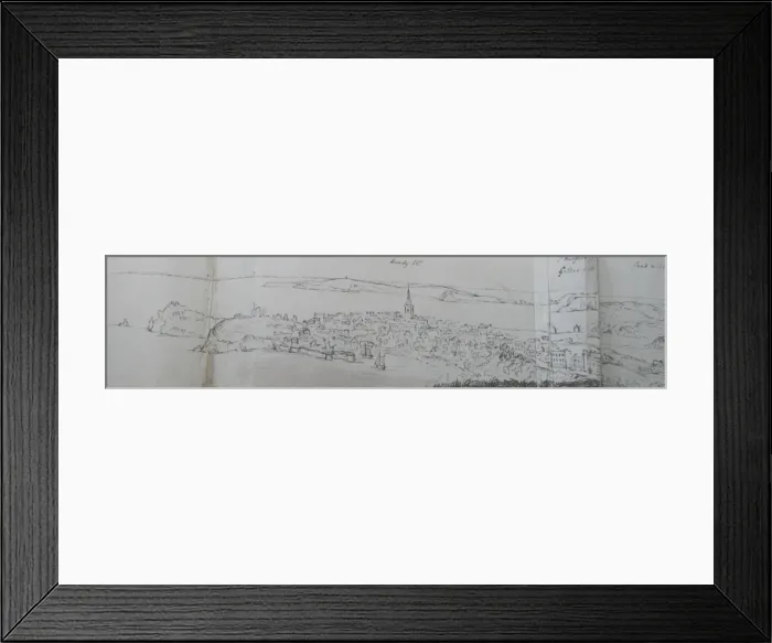 Framed Print : Sketch of Tenby, Wales, including Lundy Island Framed Print : Sketch of Tenby, Wales, including Lundy Island