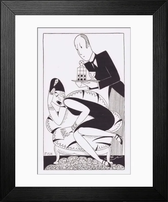 Framed Print : Art deco illustration by Fish, 1927 Framed Print : Art deco illustration by Fish, 1927