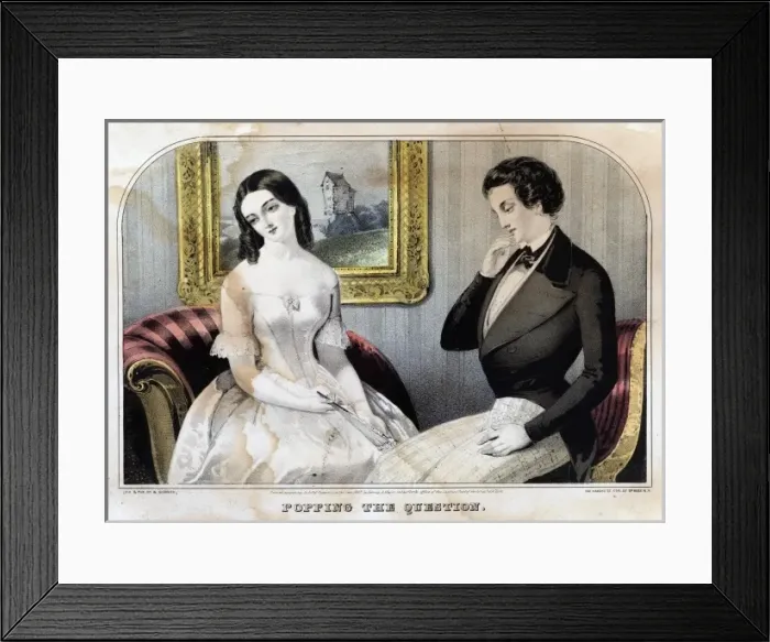 Framed Print : Couple getting engaged Framed Print : Couple getting engaged