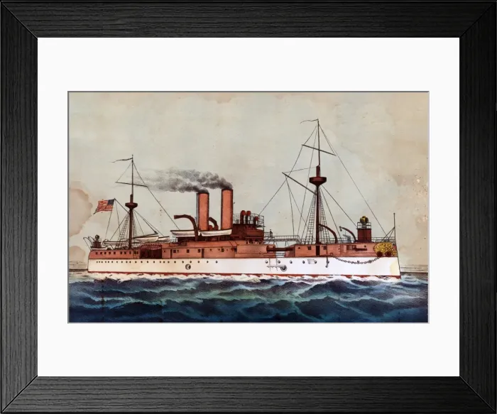 Framed Print : The U. S. Battleship Maine Framed Print : The U. S. Battleship Maine