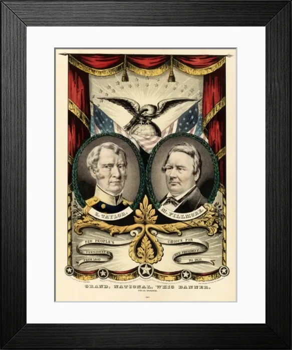 Framed Print : Grand, National, Whig Banner Framed Print : Grand, National, Whig Banner