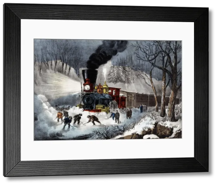 Framed Print : American Railroad Scene. Snow Bound Framed Print : American Railroad Scene. Snow Bound