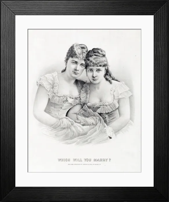 Framed Print : Portrait of two women Framed Print : Portrait of two women
