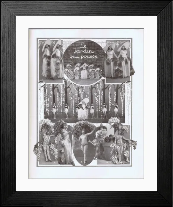 Framed Print : The scene Le Jardin Qui Pousse from the revue Bonjour Paris Framed Print : The scene Le Jardin Qui Pousse from the revue Bonjour Paris