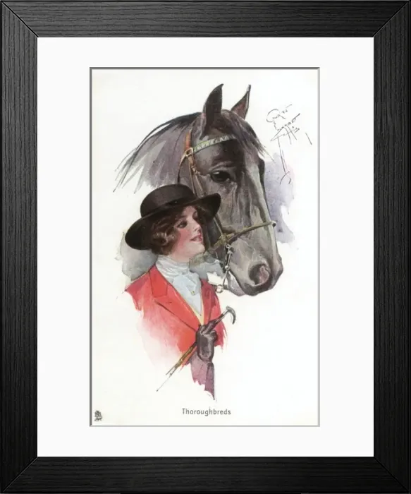 Framed Print : A smart lady rider with her mount Framed Print : A smart lady rider with her mount