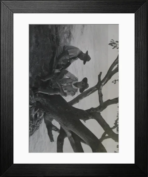 Framed Print : Scouts sitting by the sea, Grenada, West Indies Framed Print : Scouts sitting by the sea, Grenada, West Indies