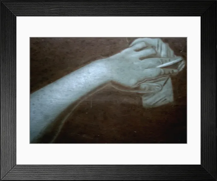 Framed Print : Drawing of a hand and arm Framed Print : Drawing of a hand and arm