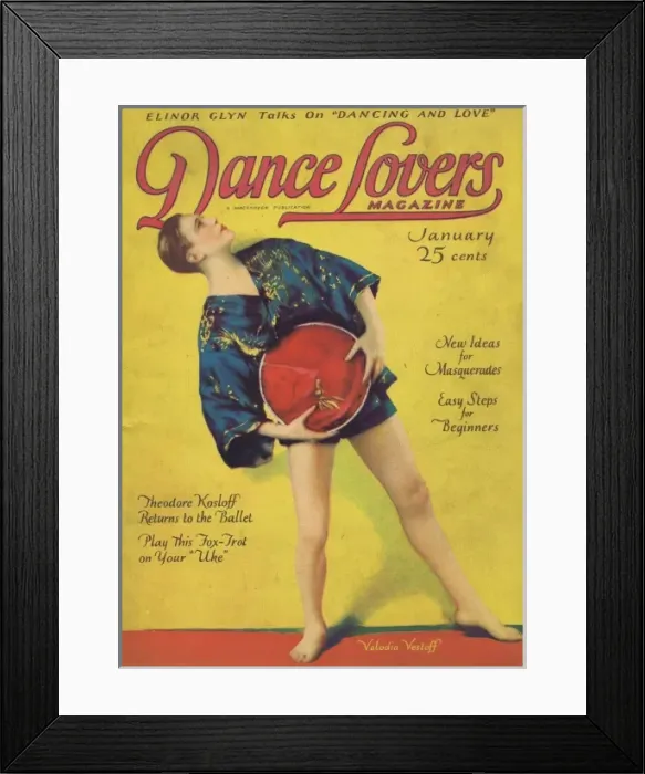 Framed Print : Cover of Dance Magazine, January 1925 Framed Print : Cover of Dance Magazine, January 1925