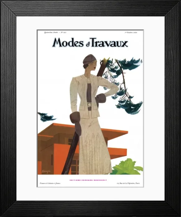 Framed Print : Modes et Travaux front cover. Art deco Framed Print : Modes et Travaux front cover. Art deco