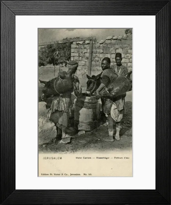 Framed Print : Water carriers, Jerusalem Framed Print : Water carriers, Jerusalem
