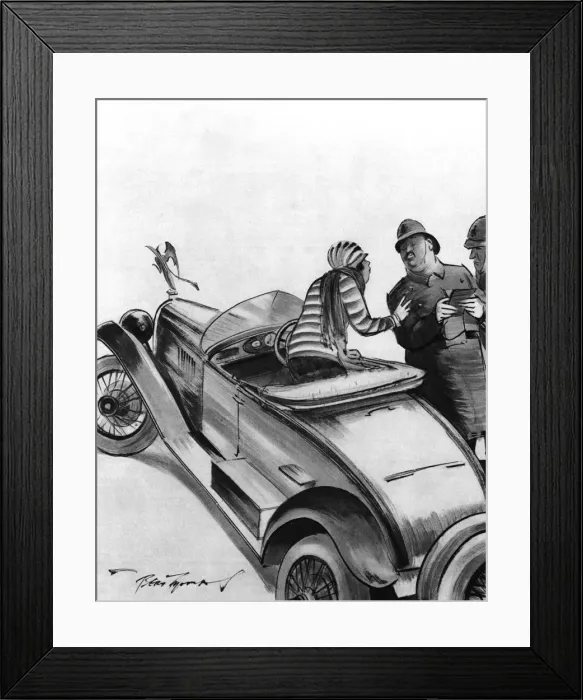 Framed Print : Pulled over for speeding Framed Print : Pulled over for speeding