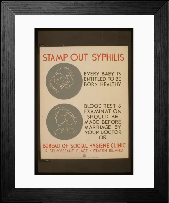 Framed Print : Stamp out syphilis Every baby is entitled to be born healthy Framed Print : Stamp out syphilis Every baby is entitled to be born healthy