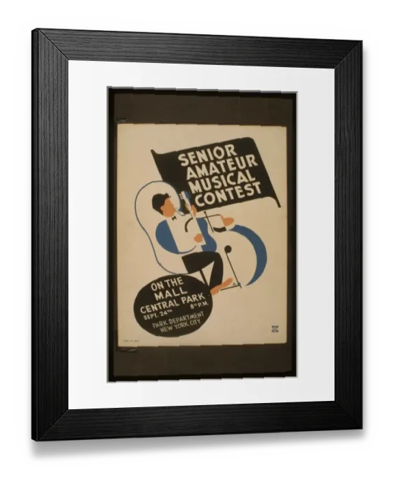 Framed Print : Senior amateur musical contest On the mall, Central Park Framed Print : Senior amateur musical contest On the mall, Central Park
