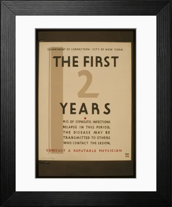 Framed Print : The first 2 years consult a reputable physician 91% of syphi Framed Print : The first 2 years consult a reputable physician 91% of syphi