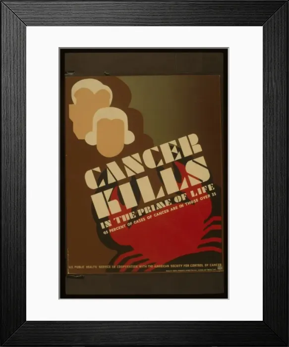 Framed Print : Cancer kills in the prime of life 95 percent of cases of can Framed Print : Cancer kills in the prime of life 95 percent of cases of can
