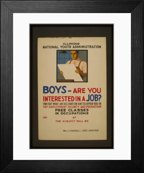 Framed Print : Boys - are you interested in a job? Find out what an occupat Framed Print : Boys - are you interested in a job? Find out what an occupat