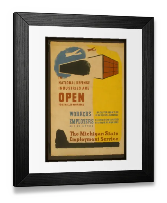 Framed Print : In national defense industries are open for skilled workers Framed Print : In national defense industries are open for skilled workers