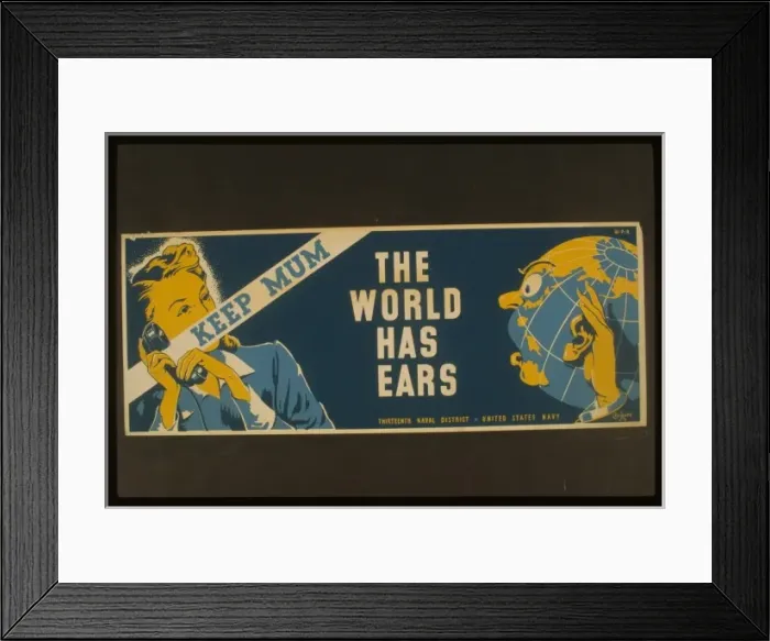 Framed Print : Keep mum - the world has ears Framed Print : Keep mum - the world has ears