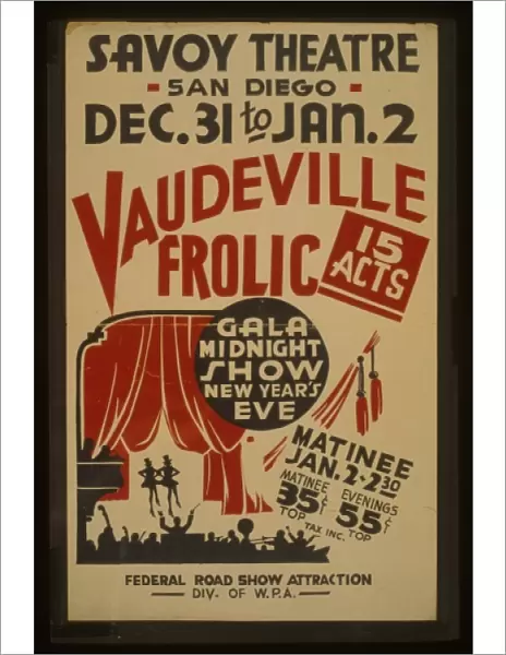 Vaudeville frolic Gala midnight show New Years eve : 15 act