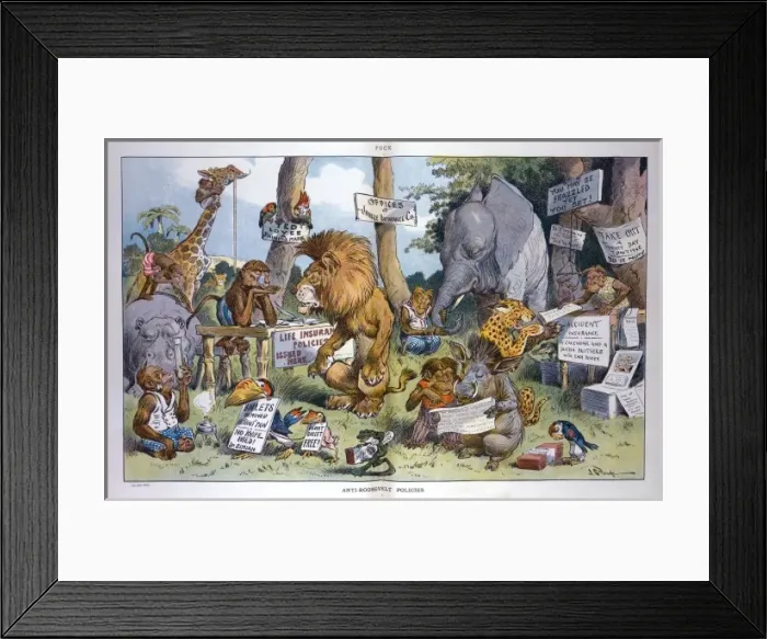Framed Print : Anti-Roosevelt policies Framed Print : Anti-Roosevelt policies