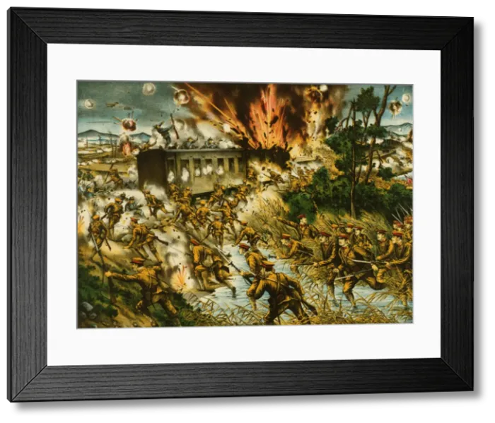 Framed Print : The brilliant exploit of the Noshido(?) Infantry Company des Framed Print : The brilliant exploit of the Noshido(?) Infantry Company des