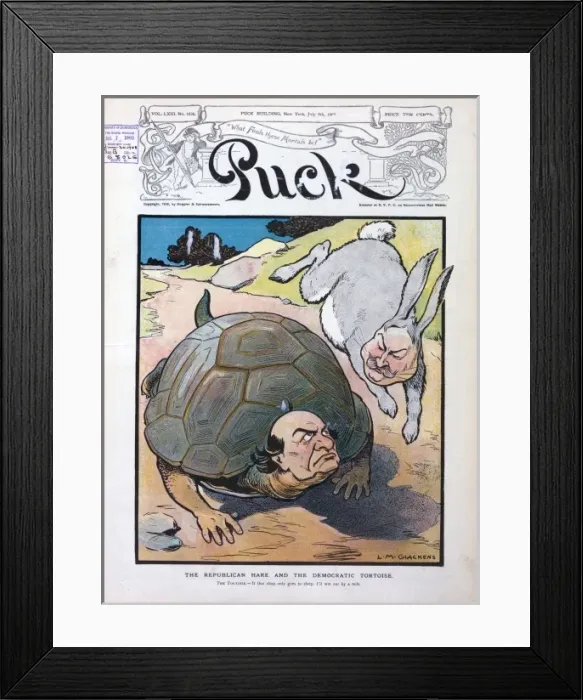 Framed Print : The republican hare and the democratic tortoise Framed Print : The republican hare and the democratic tortoise